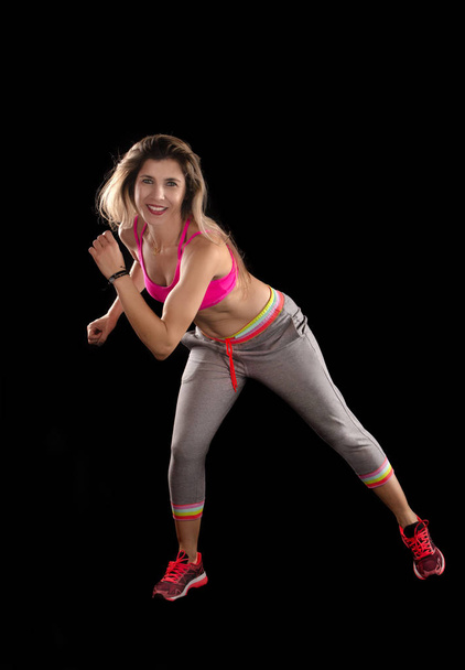 Fitness exercise girl - Foto, afbeelding