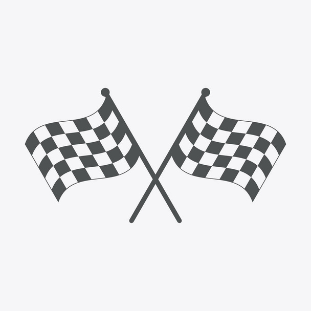 Racing vlag, pictogram. - Vector, afbeelding