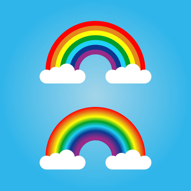 虹と雲. - ベクター画像
