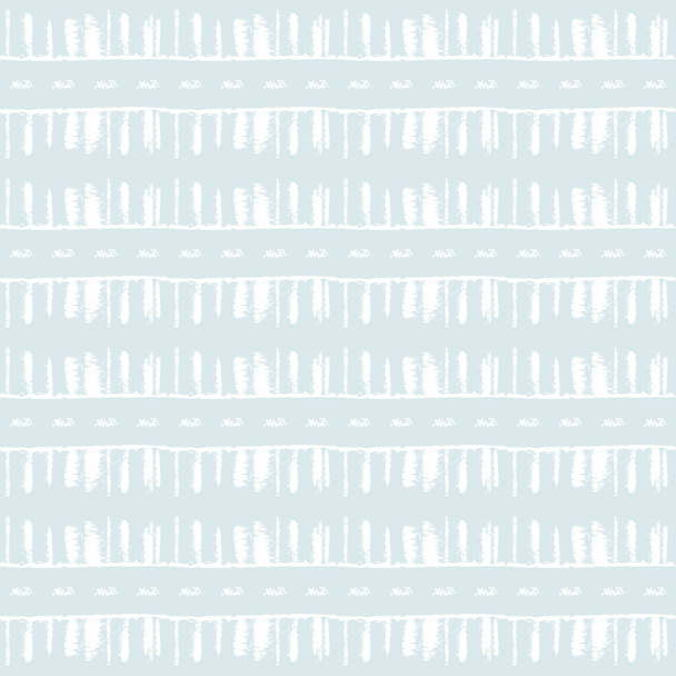 einfaches Wiederholungsdesign mit Geo-Linien und Punkten. Boho-Stil abstrakten Druck. Dynamische Fliesen für Stoffe, Wohndekoration, Mosaik, kundenspezifische Projekte. Oberflächenmuster Hintergrund in blau isoliert auf weiß - Vektor, Bild