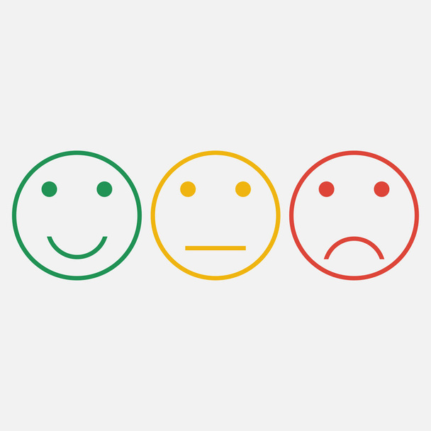 Emoticons. Set of smiley line icons. - Vektor, kép