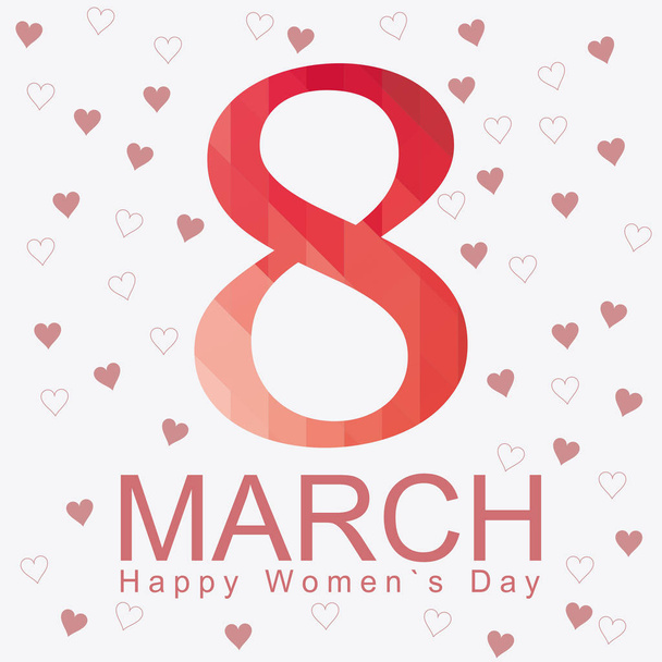 8 march. Women's day card - Vektor, kép