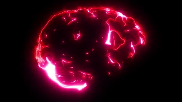Video zur menschlichen Gehirn-Laser-Animation - Filmmaterial, Video