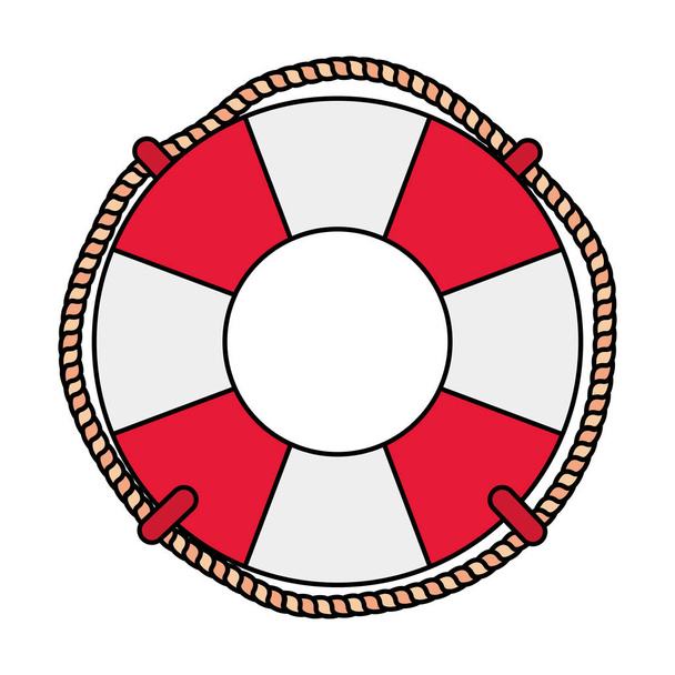 απομονωμένο είδωλο θαλάσσιου πλωτού πλοίου - Διάνυσμα, εικόνα