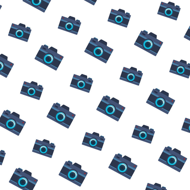 Kameras fotografieren Gadgets Muster Hintergrund - Vektor, Bild