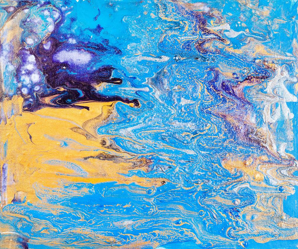 abstract picture in fluid acrylic flow painting - Photo, Image