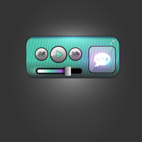 User interface media player - Vector, Image