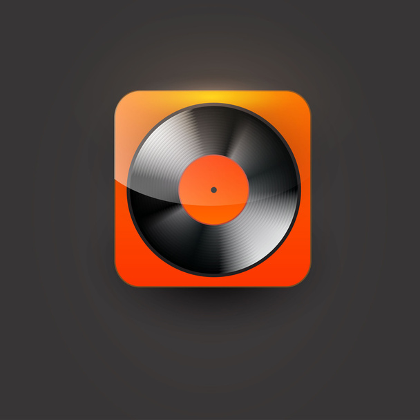 Music user interface icon - Vector, Imagen