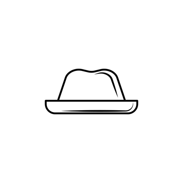 Panama hoed pictogram - Vector, afbeelding
