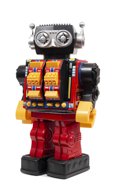 Вінтажний олов'яний робот іграшка
 - Фото, зображення