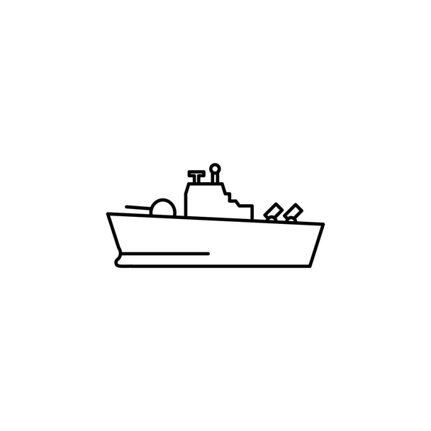 icona della linea della nave da guerra
 - Vettoriali, immagini