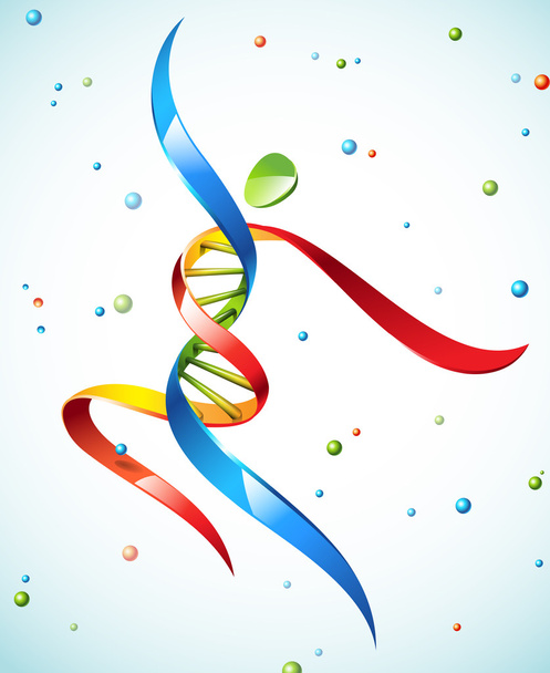 Colorful DNA Figure - Photo, Image