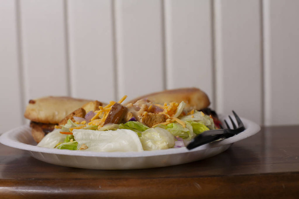 Salát a sendvič - Fotografie, Obrázek