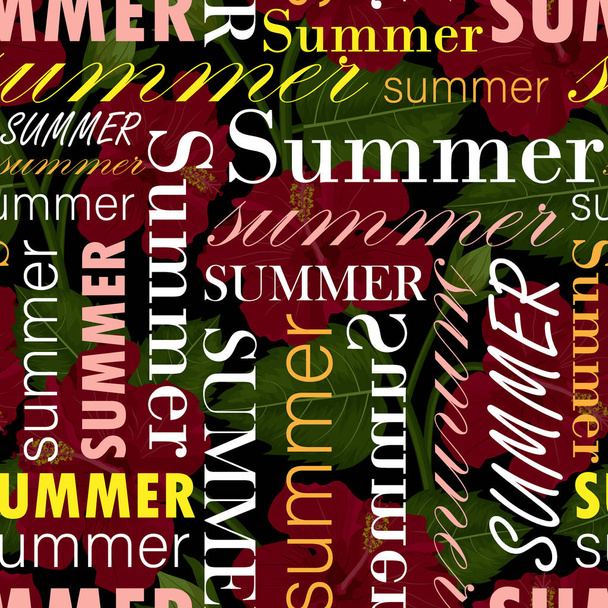 patrón sin costuras con texto de verano, vector colotful
 - Vector, Imagen