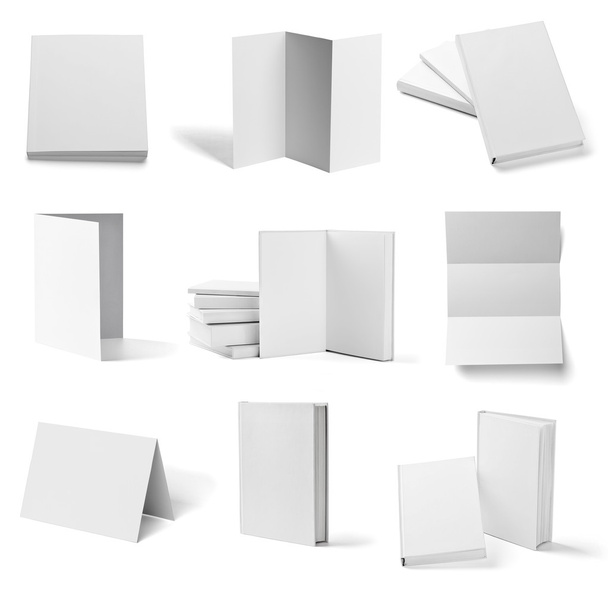 caderno de panfleto livro de texto branco livro modelo de papel em branco
 - Foto, Imagem