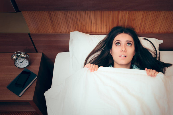 Woman with Insomnia Having Trouble Sleeping  - Photo, Image