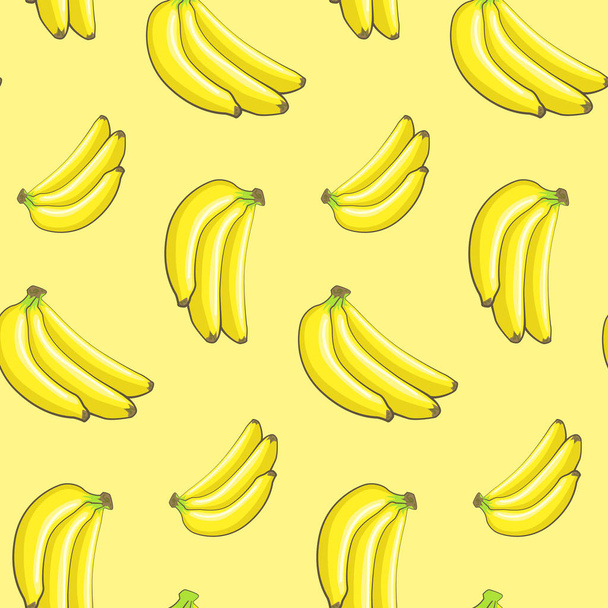 Nahtloses Muster mit Bananen - Vektor, Bild