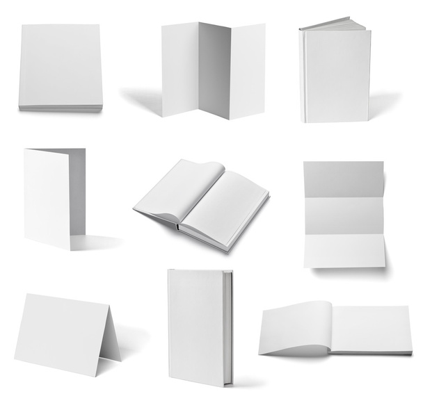 leták notebook učebnice bílého papíru šablonu kniha - Fotografie, Obrázek