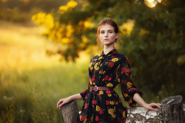 outdoors portrait of beautiful young woman - Photo, image