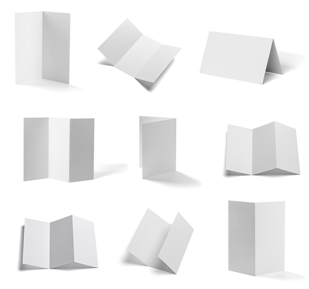 сложенная листовка белая пустая книга шаблонов бумаги
 - Фото, изображение
