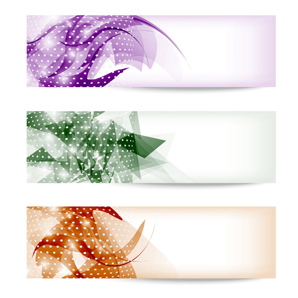 set three colored abstract banner - Διάνυσμα, εικόνα