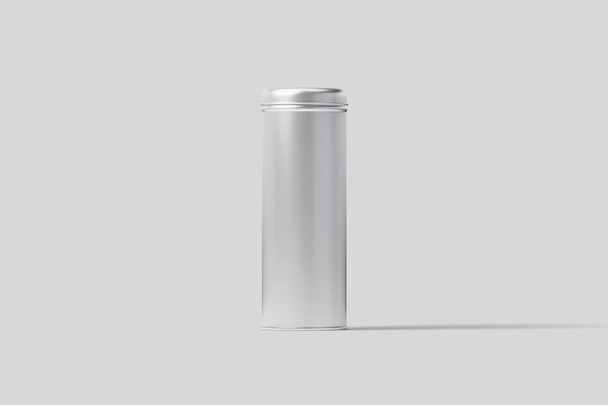 Tampa lata redonda do metal, lata redonda da lata mock-up.3D que renderiza
. - Foto, Imagem