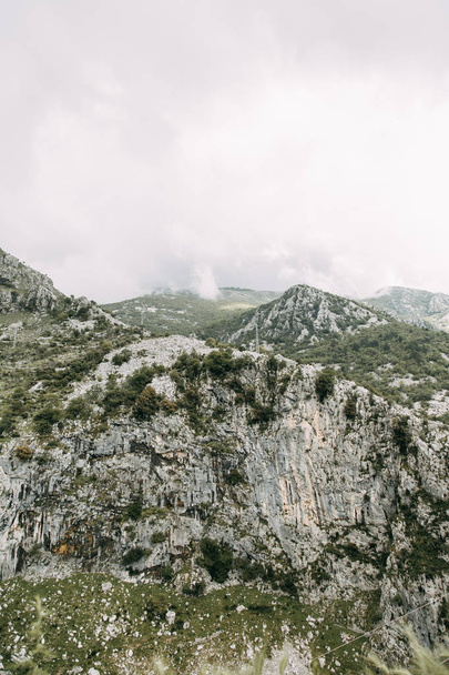 Panoramic views of the mountains in Europe. Mountains and rocks in the Bay of Kotor, Montenegro.  - 写真・画像