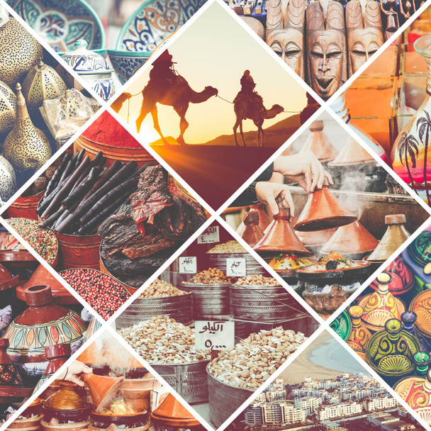 Collage de lugares típicos de Marruecos - mis fotos
 - Foto, imagen