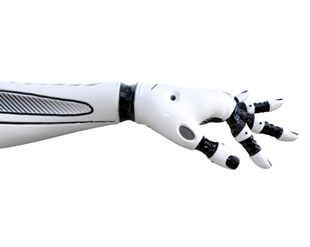Bílý kovový Droid, ruční gesta - Fotografie, Obrázek