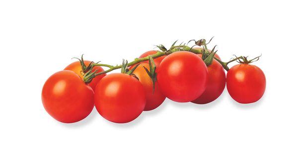 Group tomatoes isolated on the white background - Photo, Image