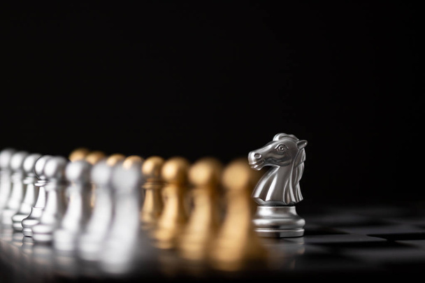 stříbrná hores je vůdcem šachu - Fotografie, Obrázek