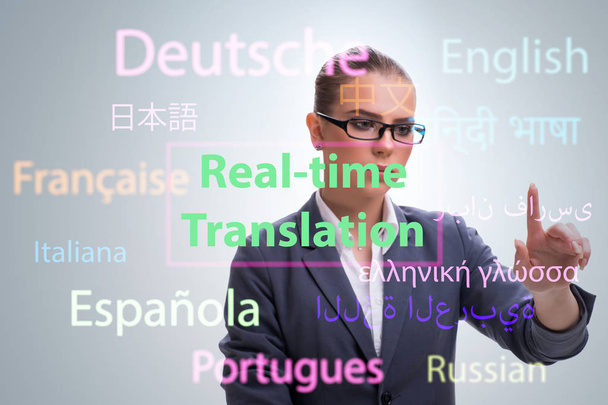 Concept of online translation from foreign language - Fotoğraf, Görsel
