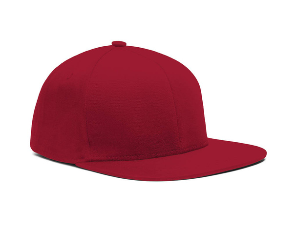 A highly dimension Side View Snapback Cap Mock Up In Chili Pepper Color to help you present your hat designs beautifully. You can customize almost everything in this modern mockup to match your cap design. - Photo, Image