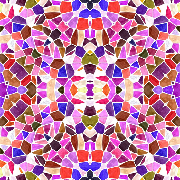 mosaic kaleidoscope jewel seamless pattern texture background - variegated multi colored with white grout - Photo, Image