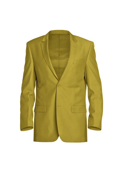 Κίτρινο κομψό ανδρικό σακάκι που απομονώνεται σε λευκό φόντο. Φωτογραφία μανεκέν φαντασμάτων - Φωτογραφία, εικόνα