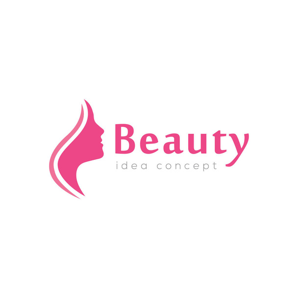 美容女性コンセプトロゴデザインテンプレート - ベクター画像