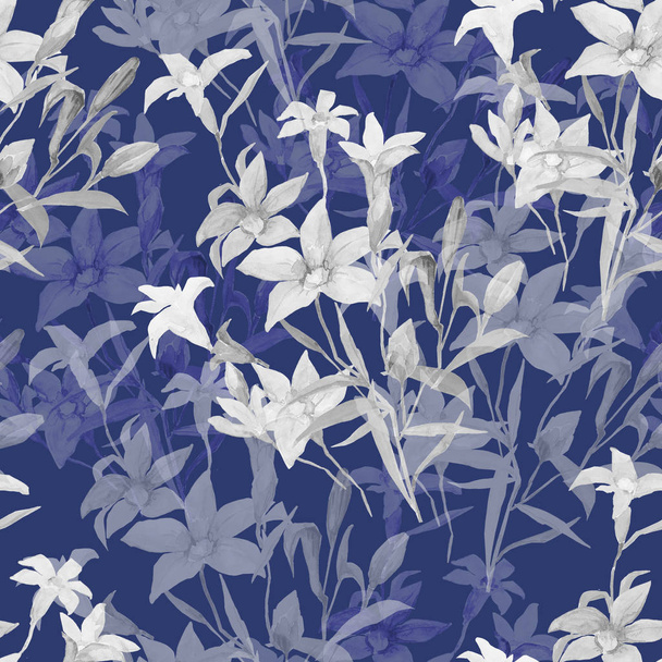 Безквітковий малюнок букета квітів. Безшовний візерунок на білому та кольоровому тлі
. - Фото, зображення