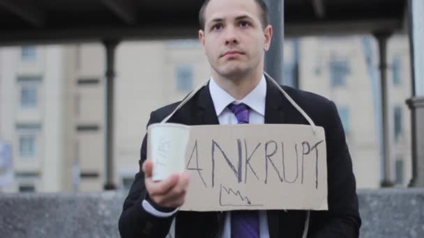 businessman frustrated stress help  tired - Felvétel, videó
