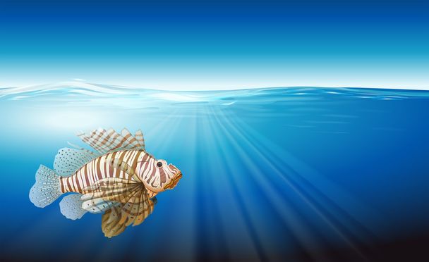bir lionfish - Vektör, Görsel