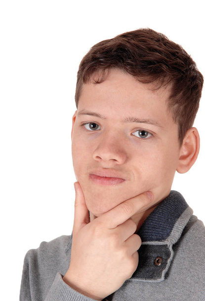 Close up portrait of a teenager boy - Фото, изображение