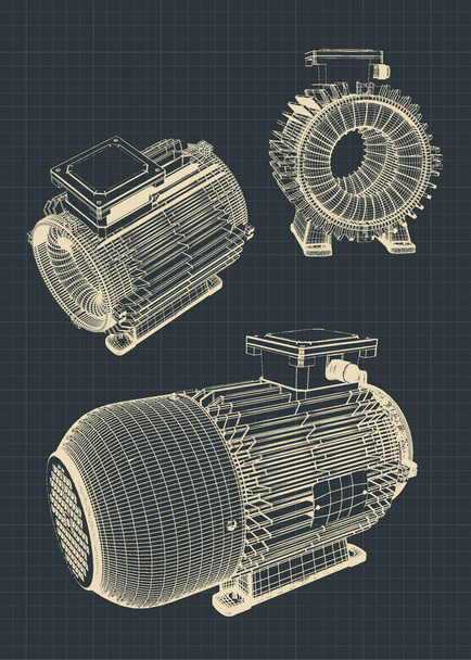 Ηλεκτρικά σχέδια κινητήρα εικόνα - Διάνυσμα, εικόνα