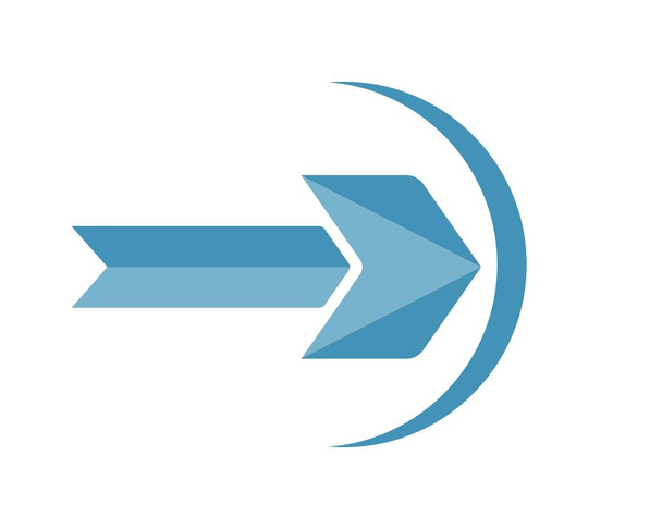 Pfeilvektor Illustration Symbol Logo der Lieferung und Logistik bu - Vektor, Bild
