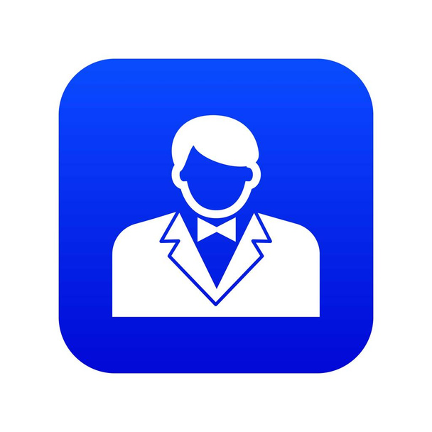 Croupier icon blue vector - Vetor, Imagem
