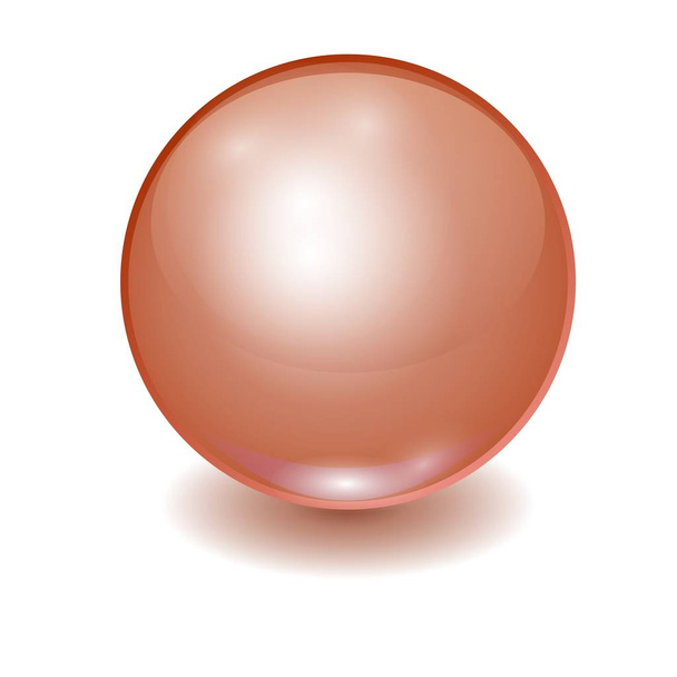 Vector realistic orange color plastic ball - Vettoriali, immagini