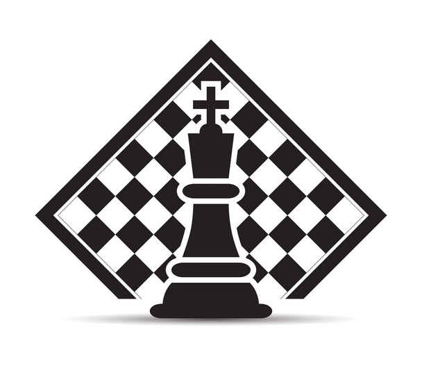 チェスボード現代ベクトルイラストにチェスフィギュアを使ったビジネス戦略の概念 - ベクター画像