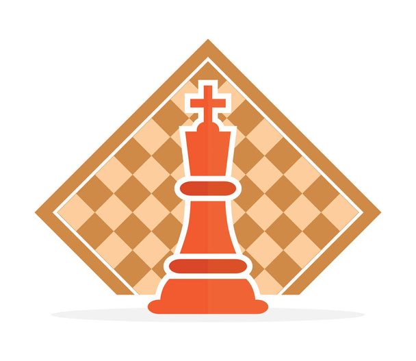 Konzept der Geschäftsstrategie mit Schachfiguren auf einem Schachbrett moderne Vektorillustration - Vektor, Bild