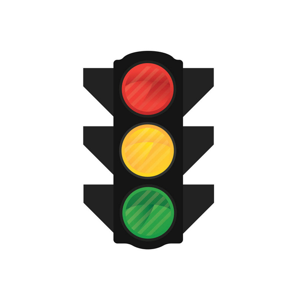 Illustrazione vettoriale colorata di semaforo isolato su sfondo bianco
  - Vettoriali, immagini