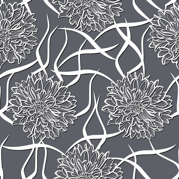 seamless pattern with white flowers - Vektor, Bild