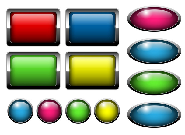 Web buttons set - Vetor, Imagem