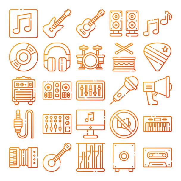 Music icons pack - Vektor, obrázek